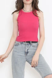 CLZ275 Bisiklet Yaka Atlet Fuşya - 1