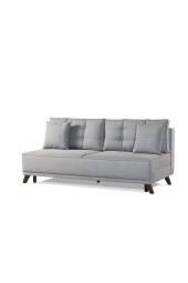 Vipa Home Granada Sandıklı Yataklı Açık Gri Üçlü Kanepe - 1