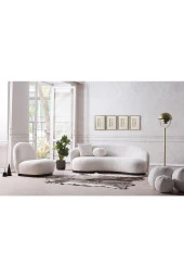 Vipa Home Vipa New Moon Beyaz 3 1 Sabit Oturum Koltuk Takımı - 1