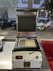 Paslanmaz Kase Tabak Kapatma Makinesi 2 Bölmeli Yemek Paketleme GMF-2 - 4