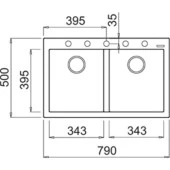 Teka ForSquare 790 TG Çift Hazneli Siyah Granit Mutfak Eviyesi - 3