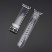 ​​​Apple Watch 44mm KRD-13 Şeffaf Silikon Kordon thumbnail 4