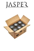 Jasper JPR-0106 6 Adet Stantlı 380ml Kaşıklı Cam Tuzluk Biberlik Baharatlık Seti - 5