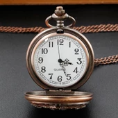 Lüx Zümrüt Renk Taşlı Kadın Kolye Köstek Cep Saati Kadın Kolye SL7358 - 3