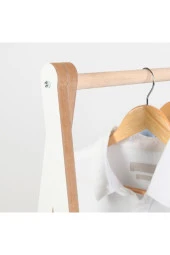 Prado 2 Raflı Ahşap Ayaklı Elbise Askısı, Konfeksiyon Askısı - 4