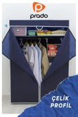 Prado Basic Çelik Profilli Portatif Bez Dolap LACİVERT - 1