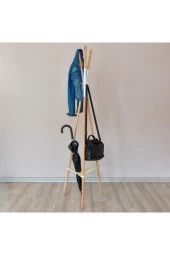 Prado Ayaklı Askılık Ahşap Tasarım Portmanto - 2