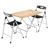 Eportatif 50x80 Atlantik Çam Katlanır Masa ve 2 Adet Sandalye Seti 1127 thumbnail 4