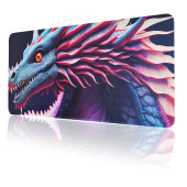 70x30cm Mouse Pad Kaymaz Kauçuk Taban Dikişli Gaming Oyuncu Mousepad Ejderha Büyük Boy XL - 1
