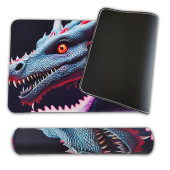 70x30cm Mouse Pad Kaymaz Kauçuk Taban Dikişli Gaming Oyuncu Mousepad Ejderha Büyük Boy XL - 2