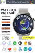 Bakeey Watch 4 Pro Suit 7 Kordonlu Akıllı Saat Tüm cihazlara Uyumlu Sesli Görüşme Nfc Akıllı Saat - 1