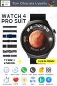 Bakeey Watch 4 Pro Suit 7 Kordonlu Akıllı Saat Tüm cihazlara Uyumlu Sesli Görüşme Nfc Akıllı Saat - 9