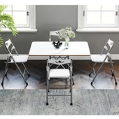 Eportatif 60x90 Beyaz Katlanır Masa ve 4 Adet Sandalye Seti 1129 thumbnail 2