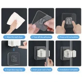 4 Adet Arka Gold Renk Paspas Süpürge Fırça Ve Mop Askısı Sap Tutucu Mop Tutucu - 6