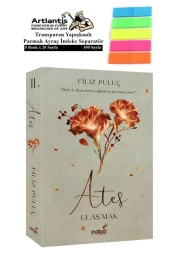 Ateş Ulaşmak 400 Sayfa Karton Kapak Filiz Puluç 1 Adet Fosforlu Transparan Kitap Ayraç 1 Paket - 1