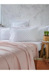 Apricitas Home Oliver Pink Çift Kişilik %60 Bambu %40 Pamuk Pike Takımı - 1