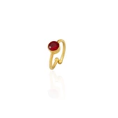 Kadir Jewellery 22 Ayar Altın Kaplama Zirkon Taşlı Ayarlanabilir Kadın Minimal Yüzük - 10