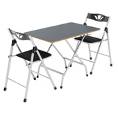 Eportatif 50x80 Füme Katlanır Masa ve 2 Adet Sandalye Seti 1133 thumbnail 4