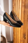 Albishoes Kadın Alçak Ökçe Topuklu 5,5 cm Günlük Abiye Kadın Topuklu Ayakkabı (36-44) - 4