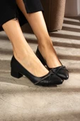 Albishoes Kadın Alçak Ökçe Topuklu 4 cm Sivri Burun Taşlı Abiye Kadın Topuklu Ayakkabı (36-44) - 1