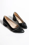 Albishoes Kadın Alçak Ökçe Topuklu 4 cm Sivri Burun Taşlı Abiye Kadın Topuklu Ayakkabı (36-44) - 5