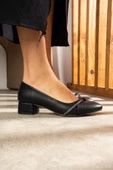 Albishoes Kadın Alçak Ökçe Topuklu 4 cm Sivri Burun Taşlı Abiye Kadın Topuklu Ayakkabı (36-44) - 3