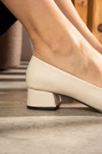 Albishoes Kadın Alçak Ökçe Topuklu 4 cm Sivri Burun Taşlı Abiye Kadın Topuklu Ayakkabı (36-44) - 3