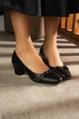 Albishoes Kadın Alçak Ökçe Topuklu 5,5 cm Stiletto Taşlı Abiye Günlük Kadın Topuklu Ayakkabı (36-44) - 1