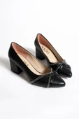 Albishoes Kadın Alçak Topuklu 5,5 cm Sivri Burun Stiletto Taşlı Abiye Kadın Topuklu Ayakkabı (36-44) - 5