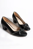 Albishoes Kadın Alçak Ökçe Topuklu 5,5 cm Stiletto Taşlı Abiye Kadın Topuklu Ayakkabı (36-44) - 5