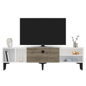 SOLE TV ÜNİTESİ BEYAZ CEVİZ - 4