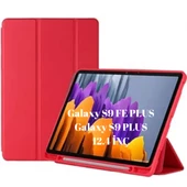 Samsung Galaxy Tab S9 FE Plus/S10 Plus/S9 Plus Kılıf Kalem Bölmeli Smart Case X610-16-810-18 X820 - 11