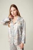 Pijama Takım Gecelik Gömlek Butterfly Elienor 2'li Set - 1