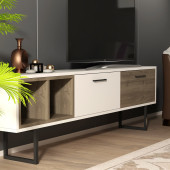 ENNA TV ÜNİTESİ BEYAZ CEVİZ - 3
