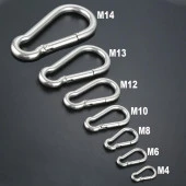 Karabina Yaylı Kanca Paslanmaz Çelik Kilit Tırmanma Dağcılık Kamp Ekipmanları Salıncak Hamak Anahtar Askı Kilidi (6 mm) - 3