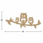 Hobi-Art A 045 Boyanabilir Ham Ahşap Anahtarlık - 1