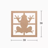 Hobi-Art DS 26 Boyanabilir Kurbağ Desenli Ahşap Duvar Süsü - 1