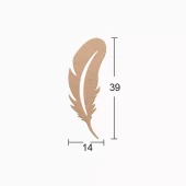 Hobi-Art DS 93 Boyanabilir Ahşap Kuş Tüyü Desenli Duvar Süsü - 1