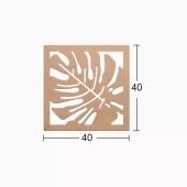 Hobi-Art DS 66 Boyanabilir Ahşap Yaprak Desenli Duvar Süsü - 1