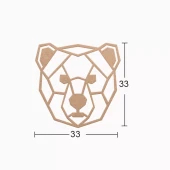 Hobi-Art DS 58 Boyanabilir Ahşap Ayı Desenli Duvar Süsü - 1
