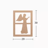 Hobi-Art DS 52 Boyanabilir Ahşap  Desenli Duvar Süsü - 1