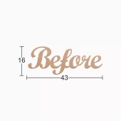 Hobi-Art DS 113 Boyanabilir Ahşap Before Desenli Duvar Süsü - 1