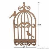 Hobi-Art Boyanabilir Ahşap Anahtarlık Kutusu Obje A 034 - 1