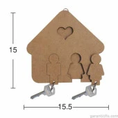 Hobi-Art Boyanabilir Ahşap Anahtarlık Kutusu Obje A 030 - 1