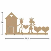 Hobi-Art A 042 Boyanabilir Ham Ahşap Anahtarlık - 1