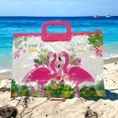 Unick Color Şeffaf Saplı Fermuarlı Dosya 28X36 Cm 1 Adet - 2
