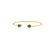 Kadir Jewellery 22 Ayar Altın Kaplama El İşçiliği Zirkon Taşlı Kadın Charm Bileklik - 2