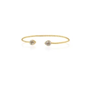 Kadir Jewellery 22 Ayar Altın Kaplama El İşçiliği Zirkon Taşlı Kadın Charm Bileklik - 6