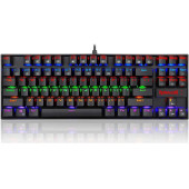 Redragon K552-KR Kumara Red Switch Rainbow TKL TR Q Mekanik Siyah Kablolu Gaming (Oyuncu) Klavye - 1