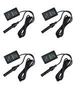 4 Adet Dijital Ekran Sıcaklık Ve Nem Ölçer - Termometre Higrometre Kuluçka - 1